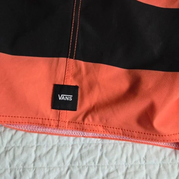 Vans Era Men Boardshorts Orange Black Amd White New 052025 - Picture 4 of 9